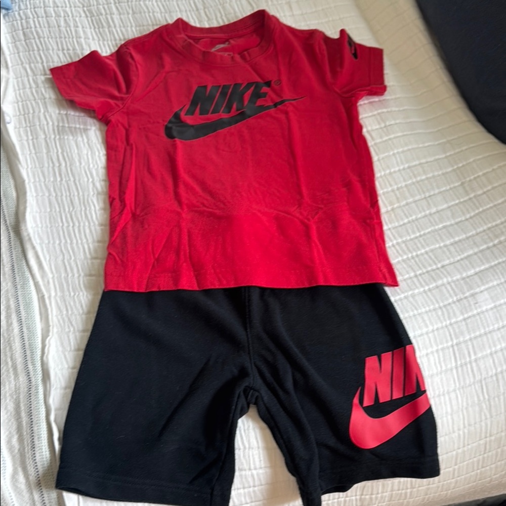 Nike Kids Red and Black Active Set